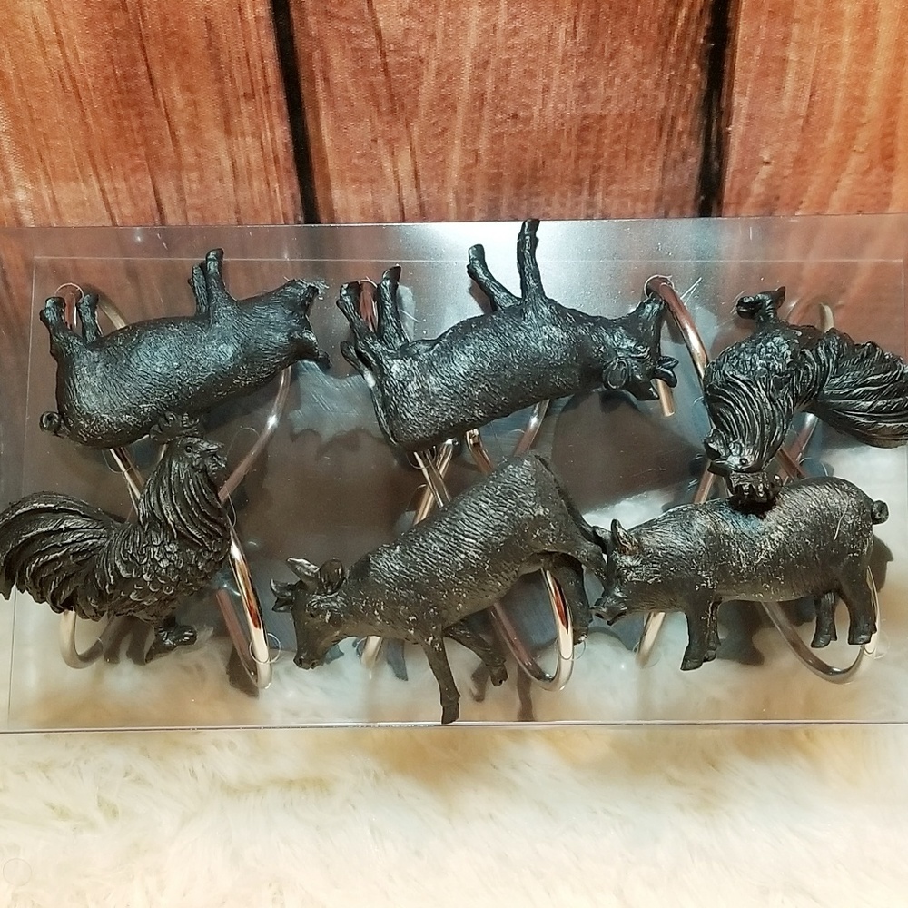 New! Marla Rae Farmhouse Shower Hooks Bathroom